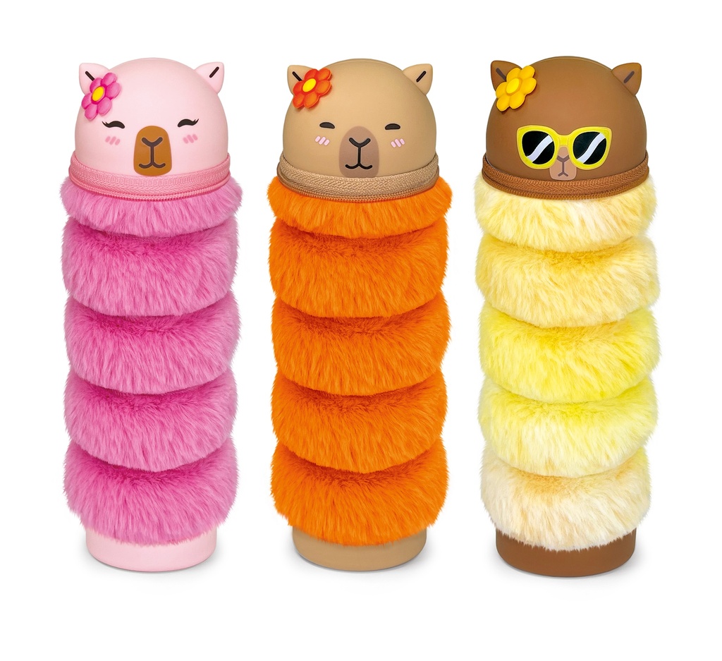 Portatodo Capybara peluche telescópico con cremallera