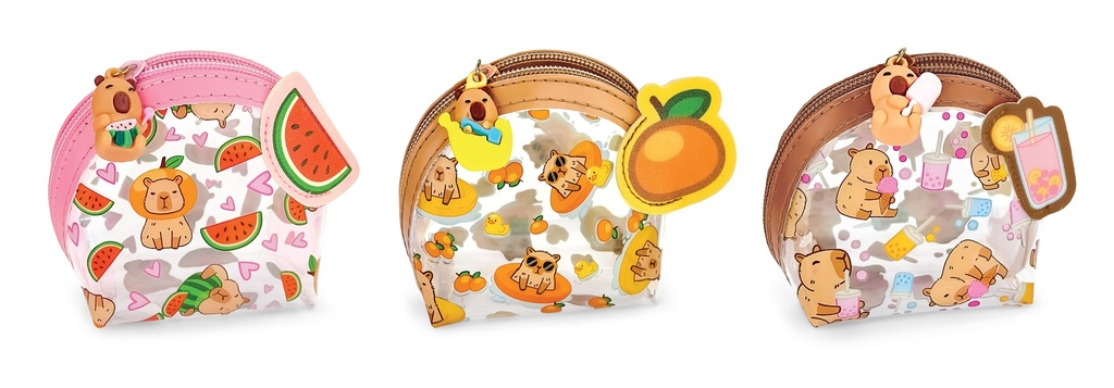 Monedero Capybara transparente con charm