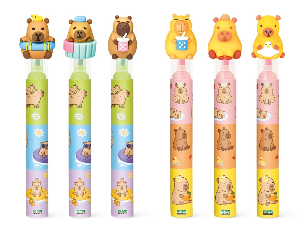 Set 3 mini marcadores Capybara