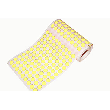 Caja rollo 5.643 gomets círculo pequeño amarillo