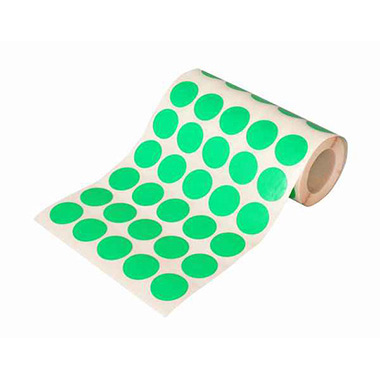 Caja rollo 1.710 gomets círculo grande verde
