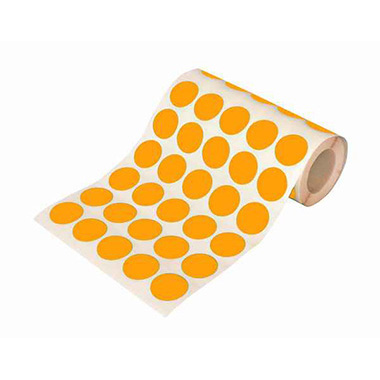 Caja rollo 1.710 gomets círculo grande naranja