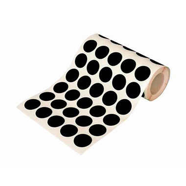 Caja rollo 1.710 gomets círculo grande negro