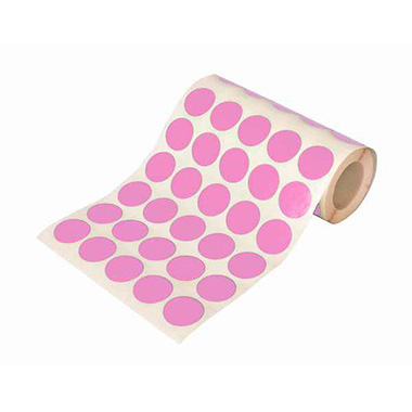 Caja rollo 1.710 gomets círculo grande rosa