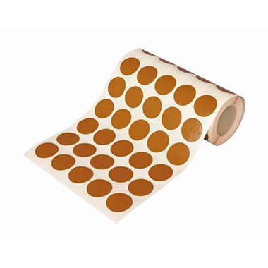 Caja rollo 1.710 gomets círculo grande marrón