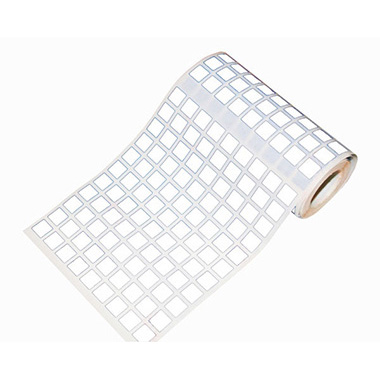 Caja rollo 5.643 gomets cuadrado pequeño blanco
