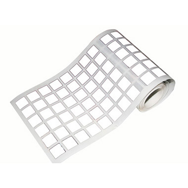 Caja rollo 2.736 gomets cuadrado mediano blanco
