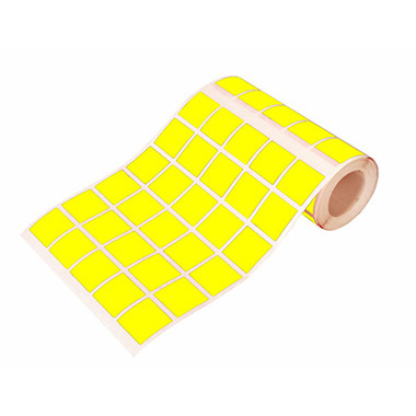 Caja rollo 1.710 gomets cuadrado grande amarillo