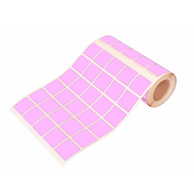 Caja rollo 1.710 gomets cuadrado grande rosa