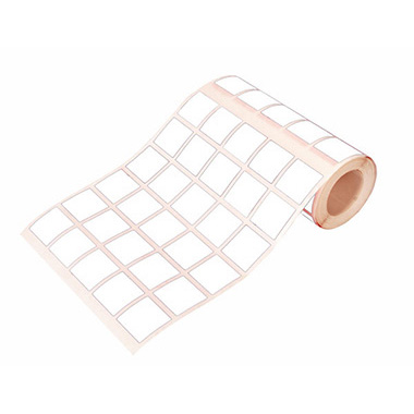 Caja rollo 1.710 gomets cuadrado grande blanco