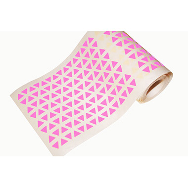 Caja rollo 8.640 gomets triángulo pequeño rosa