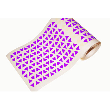 Caja rollo 6.840 gomets triángulo pequeño lila