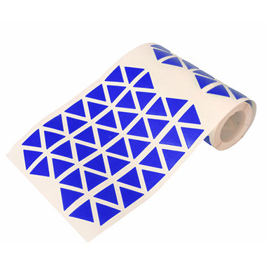 Caja rollo 2.508 gomets triángulo grande azul