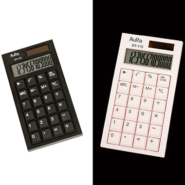 Expositor 12 calculadoras Aura black & white DT175
