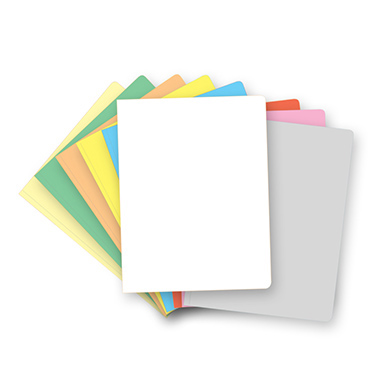 Pack 50 subcarpetas A4 pastel blanco 180 g