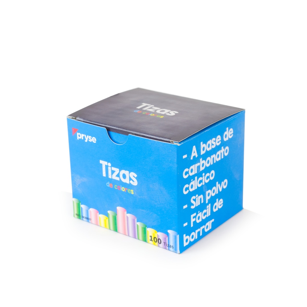 Caja 100 tizas colores sin polvo calidad superior
