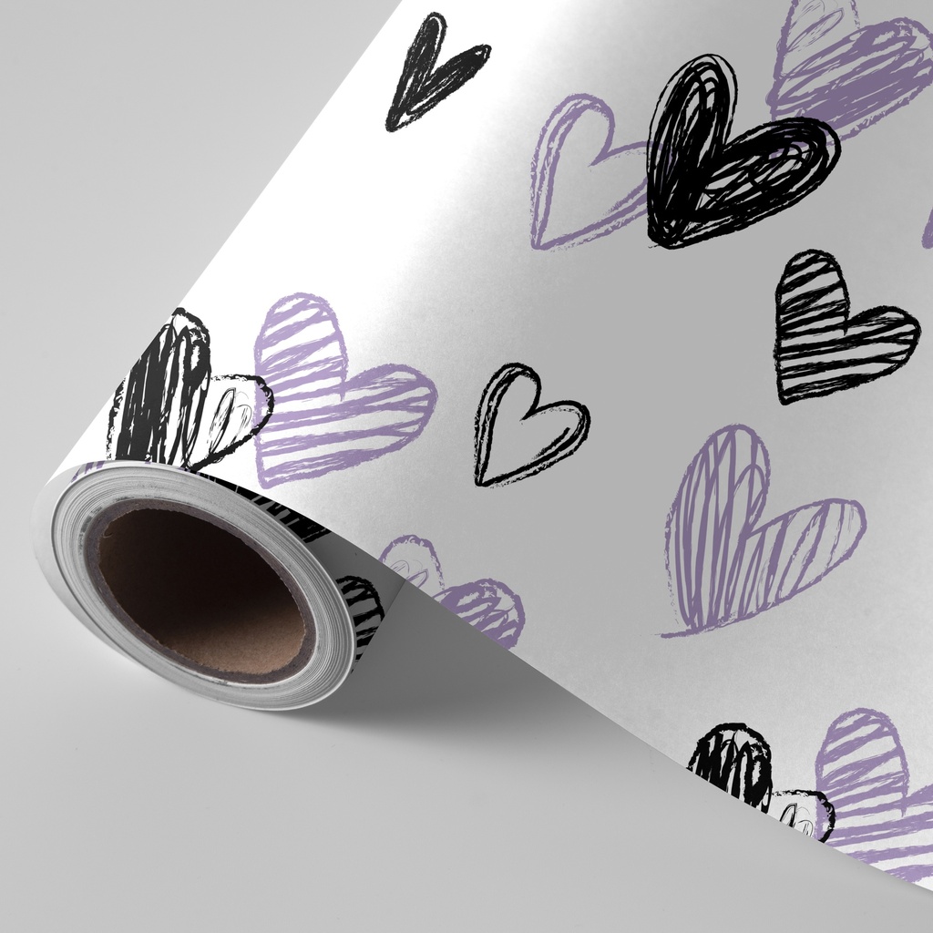 Bobina 31 cm 2 kg Corazones Lila