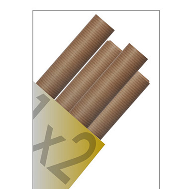 Caja 60 rollos 1 x 2 m kraft natural verjurado