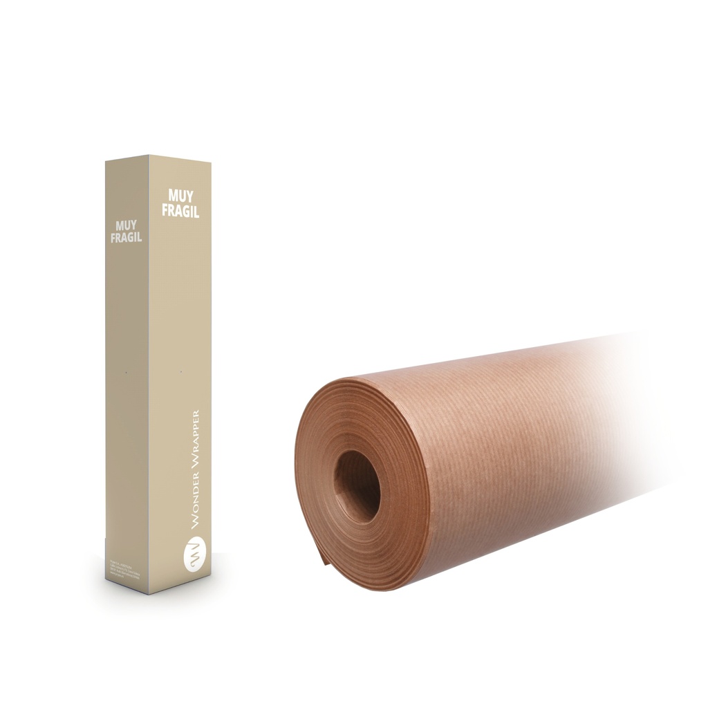 Caja 10 rollos 1 x 25 m kraft natural verjurado
