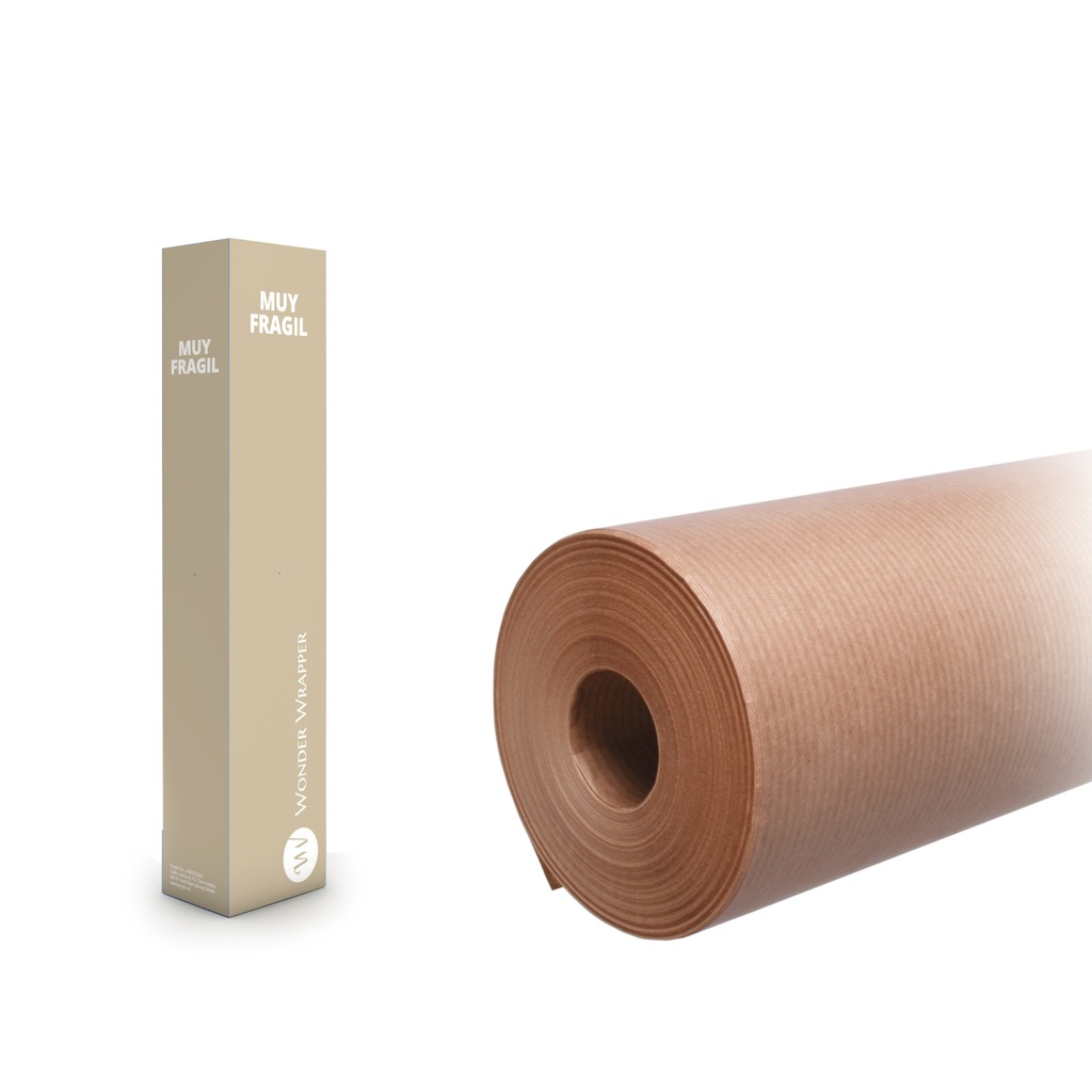 Caja 6 rollos 1 x 50 m kraft natural verjurado