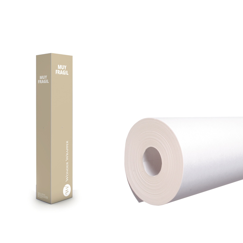 Caja 10 rollos 1 x 25 m kraft blanco verjurado