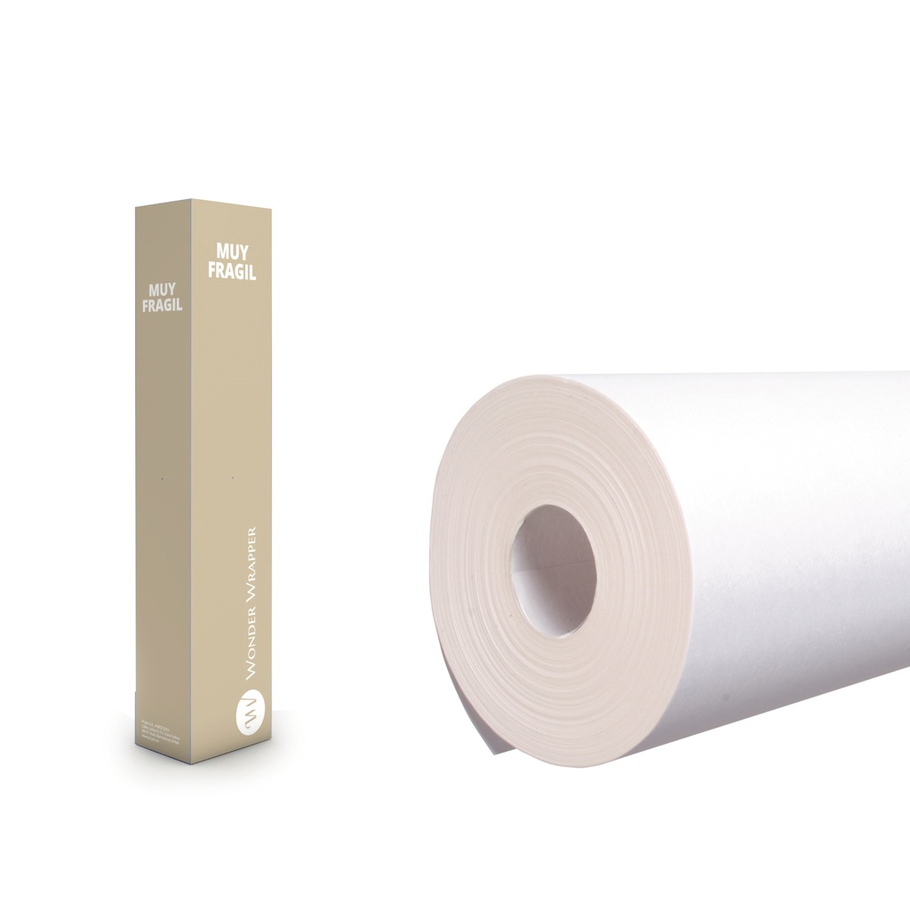Caja 6 rollos 1 x 50 m kraft blanco verjurado