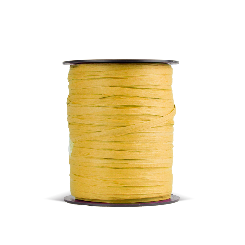 Rollo rafia papel 3.5 cm x 100m oro