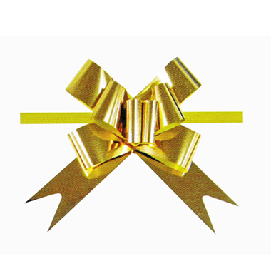 Bolsa 20 lazos automáticos 50 mm oro metalizado