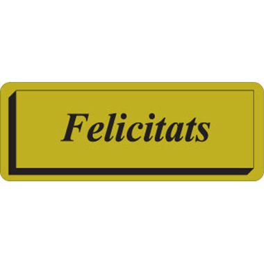 Rollo 300 etiquetas tinta 40 x 15 oro felicitats
