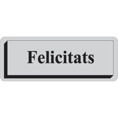 Rollo 300 etiquetas tinta 40 x 15 plata felicitats
