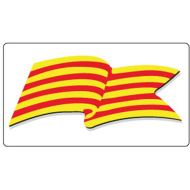 Rollo 300 etiquetas tinta 45 x 25 bandera