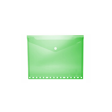 Sobre portadocumentos A4 multitaladro velcro verde