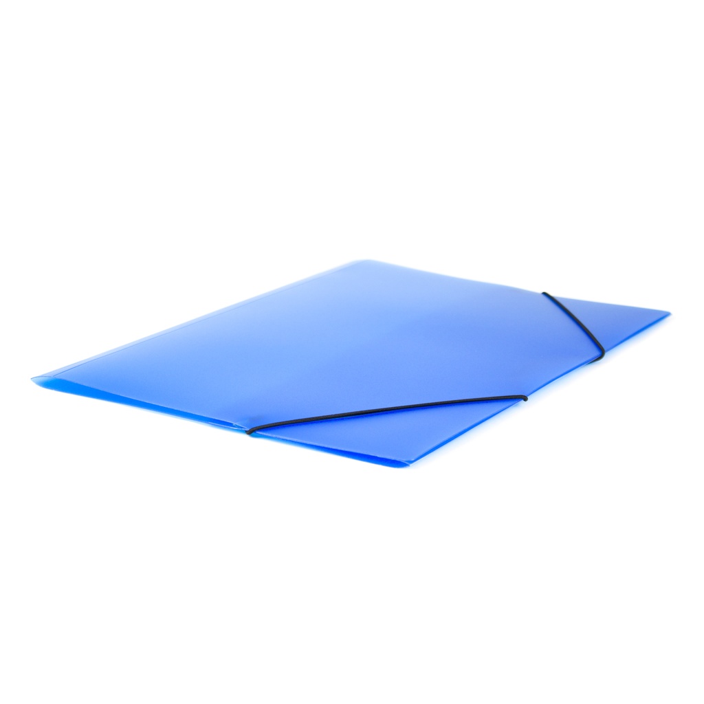 Carpeta gomas 1 solapa 355 x 261 mm 5 µm azul translucido