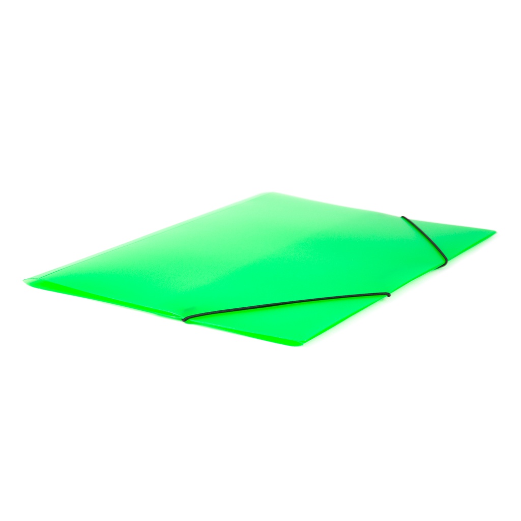 Carpeta gomas 1 solapa 355 x 261 mm 5 µm verde translucido