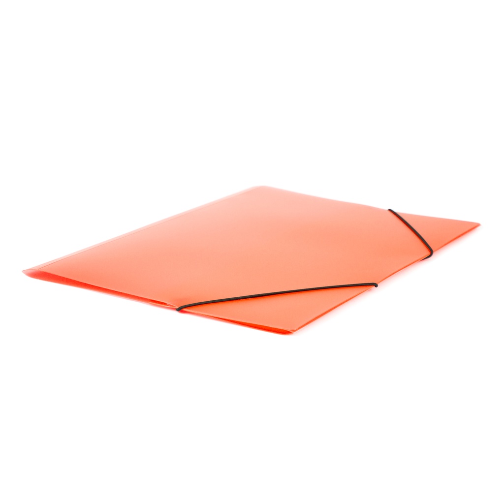 Carpeta gomas 1 solapa 355 x 261 mm 5 µm naranja translucido
