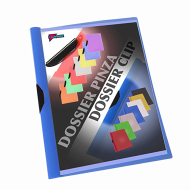 Dossier A4 clip azul