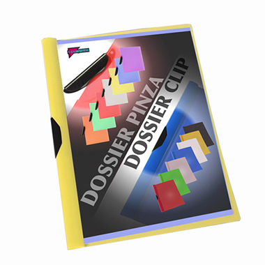 Dossier A4 clip amarillo