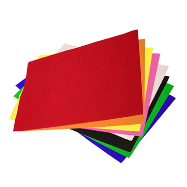 Bolsa 10 láminas fieltro 20 x 30 cm 10 colores surtidos