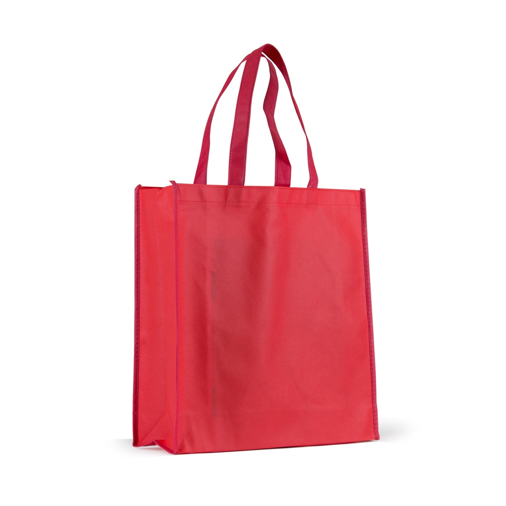 Bolsa con asas 35 x 36 x 12 cm TNT 80 g roja