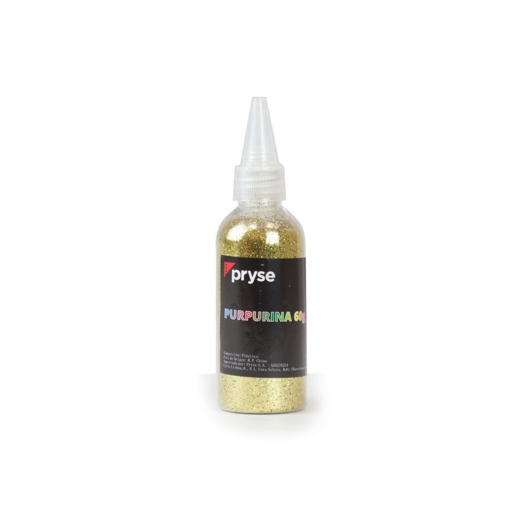 Expositor 6 botes aplicador 60 g purpurina oro