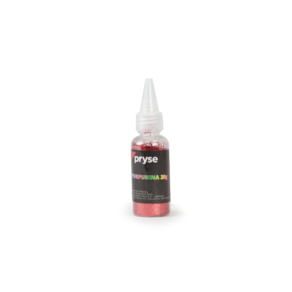 Expositor 24 botes aplicador 20 g purpurina rojo