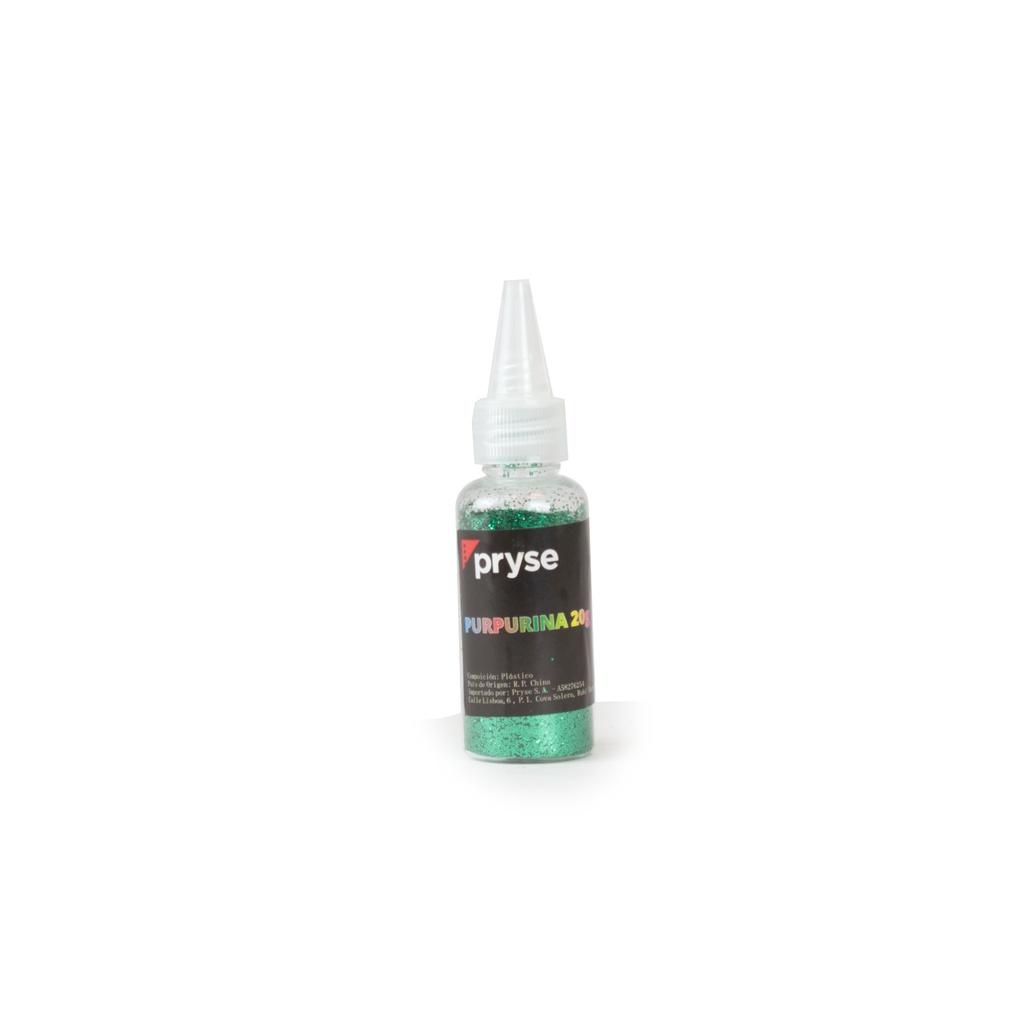 Expositor 24 botes aplicador 20 g purpurina verde