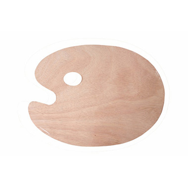 Paleta madera 24 x 30 cm ovalada