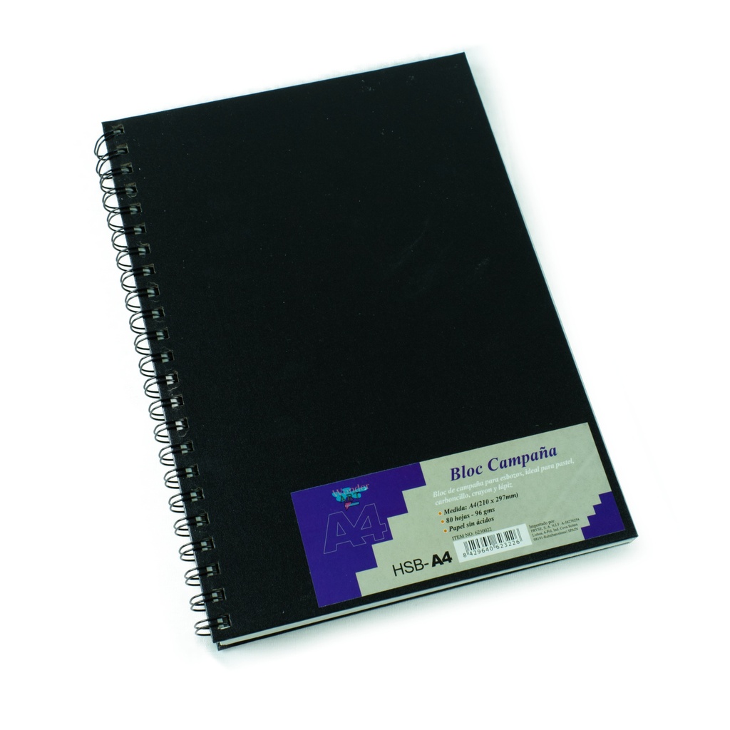 Cuaderno dibujo A5 tapa dura 80 hojas 96 g