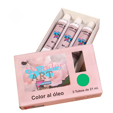 Caja 3 tubos 21 ml óleo nº 47 verde permanente