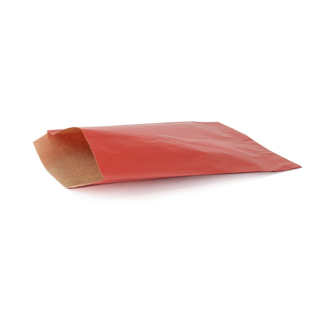 Sobre plano 50g 10 x 18 cm kraft rojo