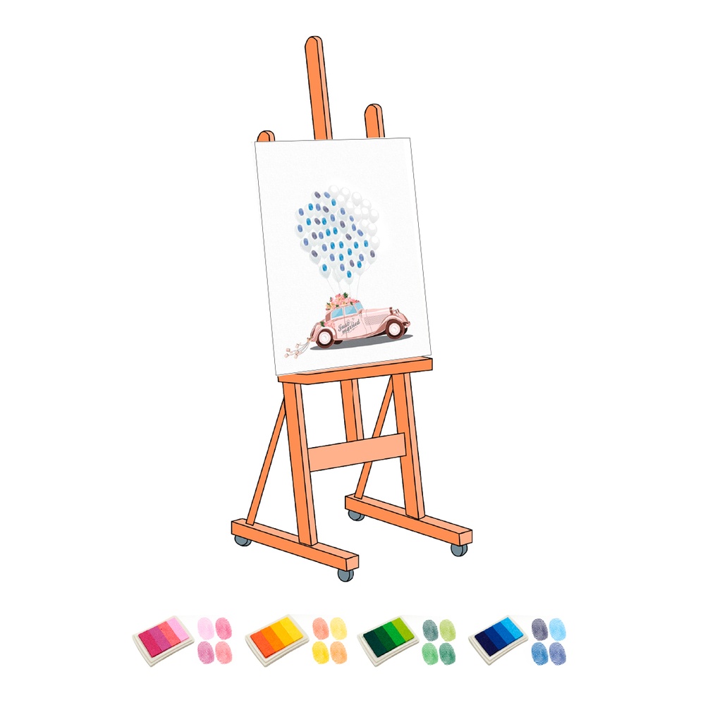 12 sets lienzo huellas para bodas berlina con tintas