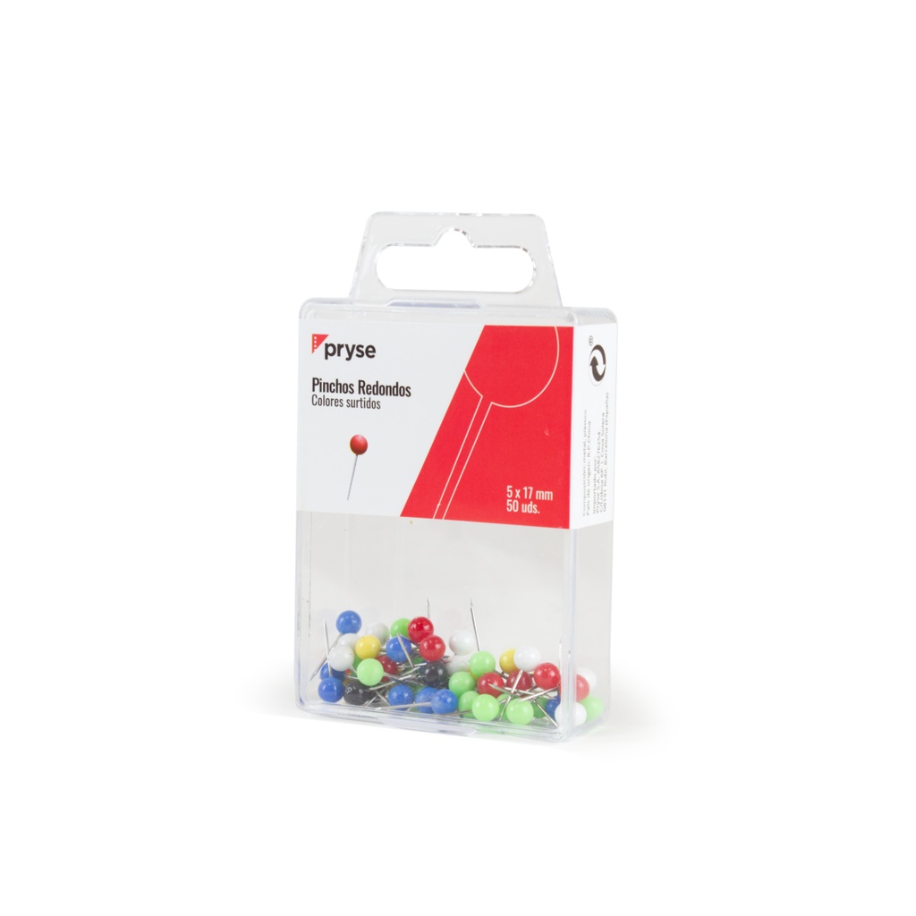 Caja 50 pinchos redondos 5 x 17 mm colores