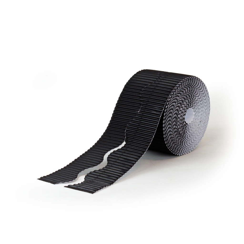 Borde cartón ondulado negro 10 cm x (7.5 m x 2)