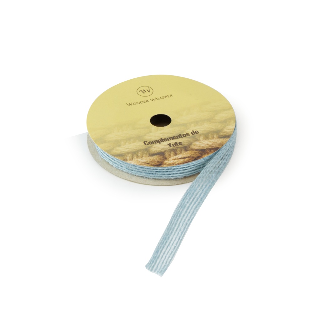 Cinta de yute 10 mm x 3 m azul